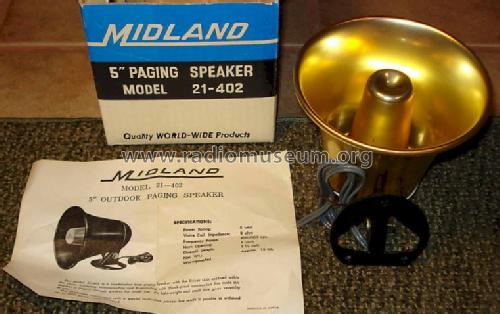 5' Paging Speaker 21-402; Midland (ID = 826015) Altavoz-Au