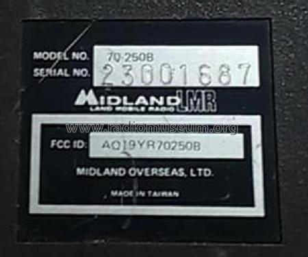 UHF Transceiver 70-250B; Midland (ID = 2348847) Commercial TRX