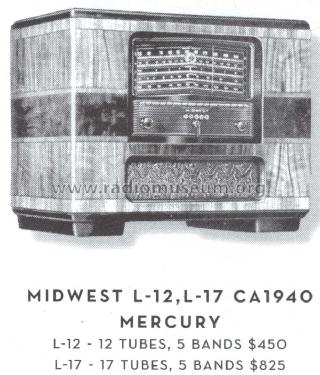 L-12 Mercury ; Midwest Radio Co., (ID = 1577911) Radio