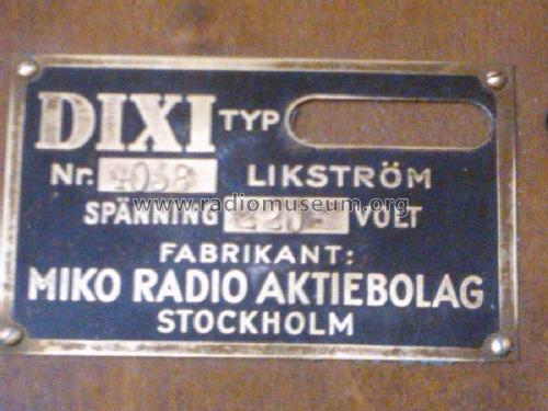 Dixi ; Miko Radio AB; (ID = 1340630) Radio