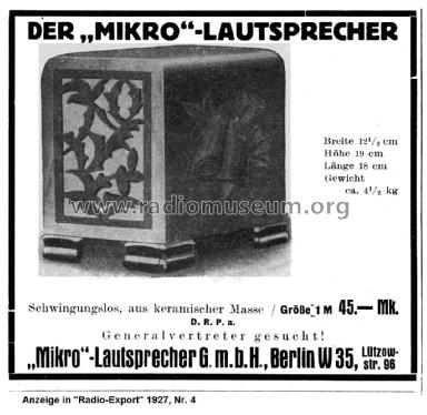 Mikro-Lautsprecher ; Mikro-Lautsprecher (ID = 2447563) Altavoz-Au