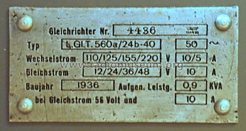 Ladegleichrichter L.Gl. T560a; SAF Süddeutsche (ID = 2504966) A-courant
