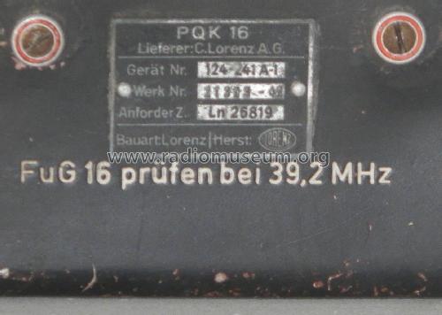 Prüf-Quarz-Kontroller PQK 16; Militär verschiedene (ID = 2565795) Equipment