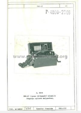 Tábori Telefon TBK-67; Finommechanikai (ID = 1952742) Militär