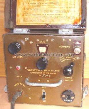 Wavemeter Class D No 1, Mk II ZA17469; MILITARY U.K. (ID = 414871) Equipment