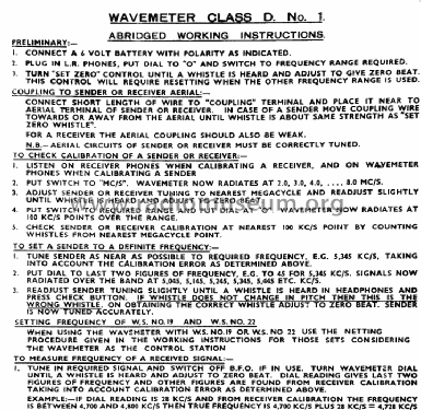 Wavemeter Class D No 1, Mk II ZA17469; MILITARY U.K. (ID = 528223) Equipment