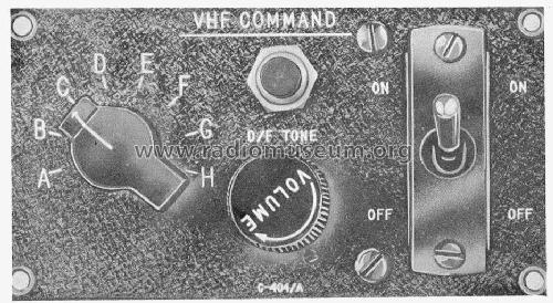 C-404/A Control Panel for ARC-3 Aircraft Radio ; MILITARY U.S. (ID = 1227884) Militaire