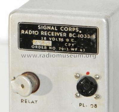 Marker Beacon Receiver BC-1033-B; MILITARY U.S. (ID = 2486356) Mil Re