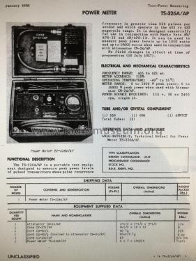 Power Meter TS-226A/AP; MILITARY U.S. (ID = 2570668) Equipment