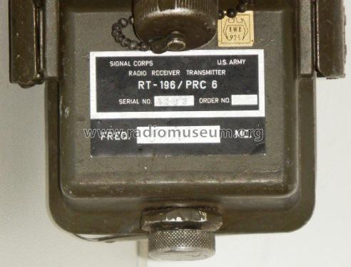 PRC-6 RT-196 / PRC-6; MILITARY U.S. (ID = 2405927) Mil TRX