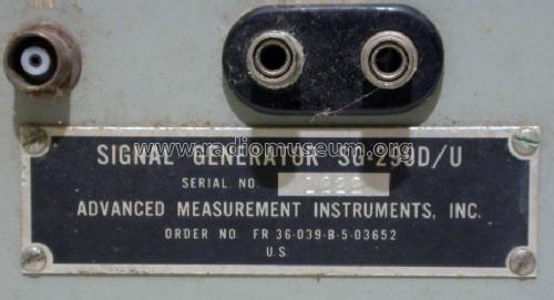 Signal Generator SG-299D/U; MILITARY U.S. (ID = 1090770) Equipment