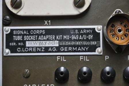 Tube Socket Adapter Kit MX-949A/U; MILITARY U.S. (ID = 953090) Ausrüstung