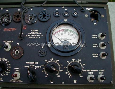 Tube Tester I-177; MILITARY U.S. (ID = 391884) Equipment