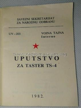 TS-4; MILITARY YUGOSLAVIA (ID = 2724056) Morse+TTY