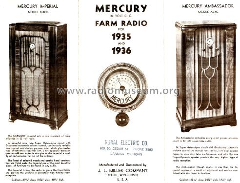 Mercury Imperial Ch= 9-32; Miller, J.L. Company (ID = 1663430) Radio