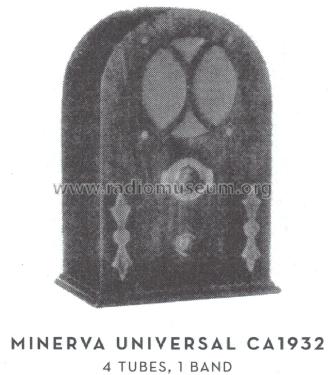 Universal E ; Minerva Radio Mfg. (ID = 1577894) Radio