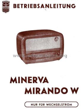 Mirando W 514K; Minerva-Radio (ID = 2302211) Radio