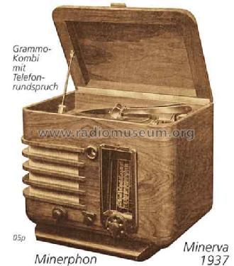 Grammo-Kombi 386T; Minerva Schweiz (ID = 711444) Radio