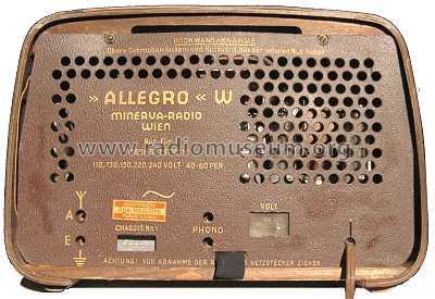 Allegro 534W; Minerva-Radio (ID = 143089) Radio