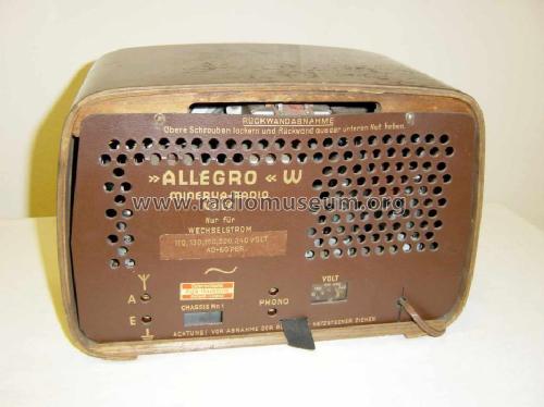 Allegro 534W; Minerva-Radio (ID = 224449) Radio