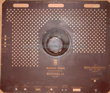 Belvedere 53 579; Minerva-Radio (ID = 209736) Televisore