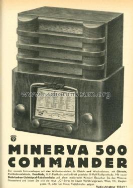 Commander A 500 ; Minerva-Radio (ID = 383060) Radio