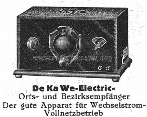 DeKaWe Electric ; Minerva-Radio (ID = 1042827) Radio