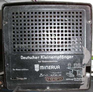 Deutscher Kleinempfänger 1938 für Batteriebetrieb DKE 38 B ; Minerva-Radio (ID = 1397784) Radio