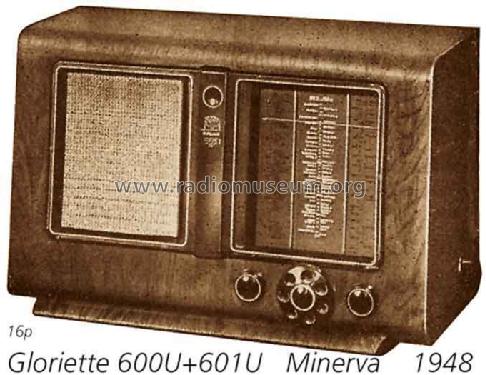 Gloriette 601U; Minerva-Radio (ID = 711455) Radio