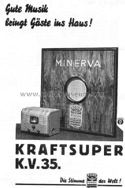 Kraftsuper KV35W; Minerva-Radio (ID = 1043022) Radio