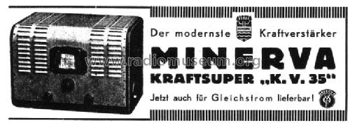 Kraftsuper KV35W; Minerva-Radio (ID = 39385) Radio