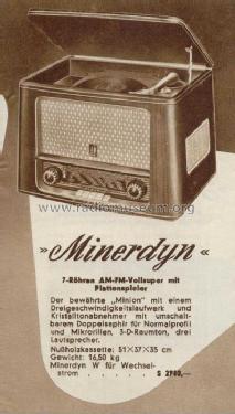 Minerdyn W Ch= Minion 554D; Minerva-Radio (ID = 97279) Radio