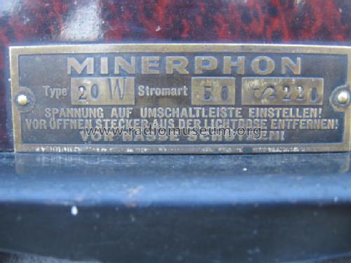 Minerphon 20W; Minerva-Radio (ID = 233317) Radio