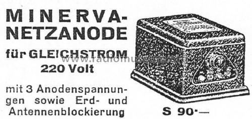 Netz-Anode G; Minerva-Radio (ID = 1041538) Strom-V