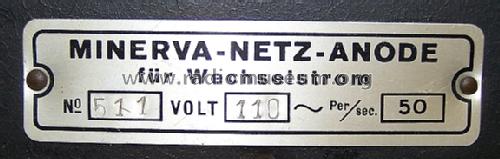 Netzanschlussgerät ; Minerva-Radio (ID = 1044231) Fuente-Al