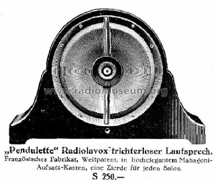 Pendulette Radiolavox ; Minerva-Radio (ID = 139821) Speaker-P