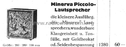 Piccolo Lautsprecher ; Minerva-Radio (ID = 1046009) Parleur