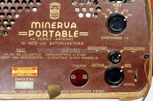 Portable 531-F3; Minerva-Radio (ID = 947352) Radio