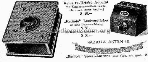 Radiola Reinartz-Detektor-Apparat; Minerva-Radio (ID = 139766) Cristallo