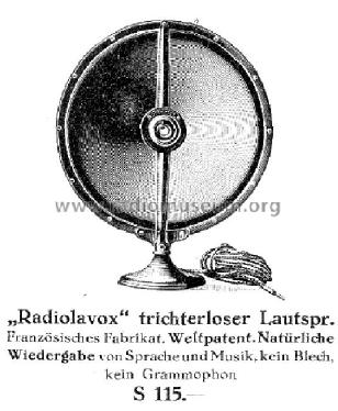 Radiolavox ; Minerva-Radio (ID = 139823) Speaker-P