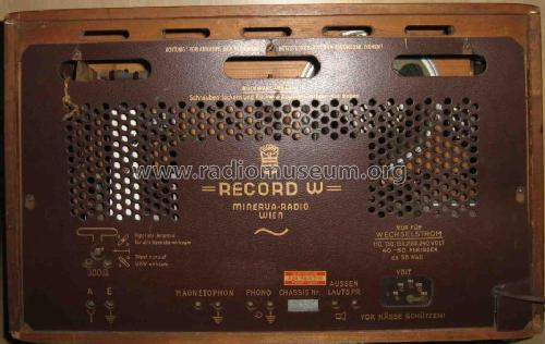 Record W 566; Minerva-Radio (ID = 629752) Radio