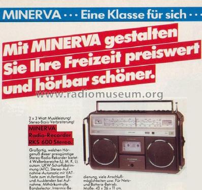 RKS-600; Minerva-Radio (ID = 588440) Radio