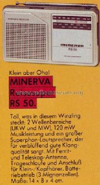 FM - MW 2 Band Radio RS50; Minerva-Radio (ID = 553923) Radio