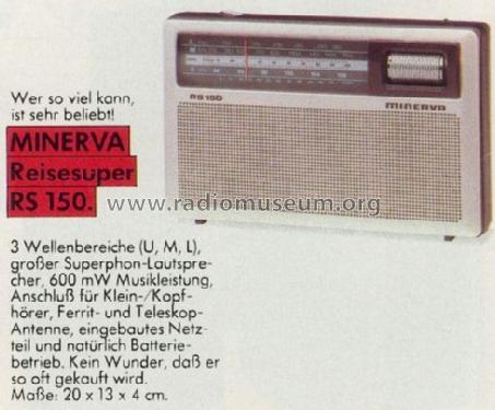 RS 150; Minerva-Radio (ID = 553942) Radio