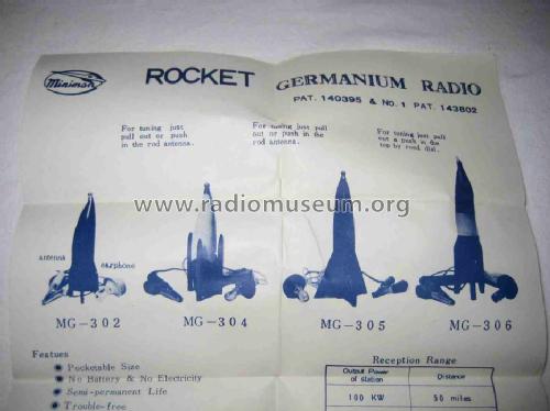 Rocket Germanium Radio MG-302; Miniman Industry Co. (ID = 779613) Cristallo