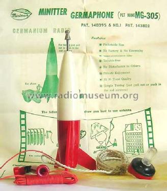 Rocket Germanium Radio MG-305; Miniman Industry Co. (ID = 307055) Galène