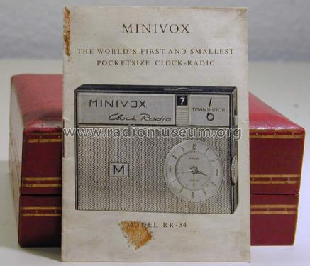 Gloritone Clock Radio Transistor 6 RR-34; Minivox SA; La Chaux (ID = 1543912) Radio