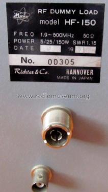 RF Watt Meter / RF Dummy Load HF-150; Minix, Hannover (ID = 1740768) Equipment