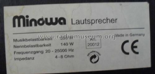 Lautsprecher Art. Nr. 20012; Minowa - Schneider (ID = 1499945) Speaker-P