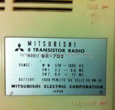 8X-702; Mitsubishi Electric (ID = 1656148) Radio